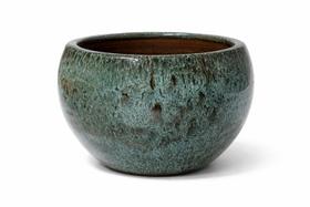 Vaso Bola de Cerâmica Esmaltado em Tamanho Grande A18cm L19cm