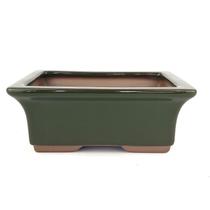 Vaso Bonsai Retangular (19x14x7) Cm Verde Escuro Vaso Bonsai Retangular (19x14x7) Cm Verde Escuro