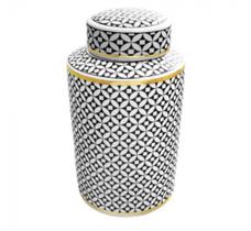 Vaso Branco e Preto com tampa Vaso Branco e Preto com tampa