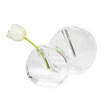 Vaso Bud TIZO Design Vidro de cristal redondo transparente e elegante