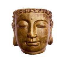 Vaso Buda Dourado Decorativo de Plástico Cachepot 11x12
