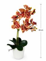 Vaso c/ orquidea 48 cm florarte vaso 2 hastes pessego Vaso c/ orquidea 48 cm florarte vaso 2 hastes pessego