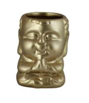 VASO CACHEPO Buda Sentado de Cerâmica. Dourado Ouro 11cm de altura VASO CACHEPO Buda Sentado de Cerâmica. Dourado Ouro 11cm de altura