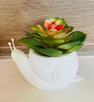 Vaso Cachepô Caracol para Suculentas e Flores Artificiais Decoração Adorno Enfeite Biodegradável e Sustentável