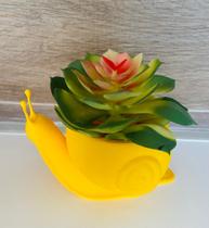 Vaso Cachepô Caracol para Suculentas e Flores Artificiais Decoração Jardins Adorno Enfeite Biodegradável e Sustentável