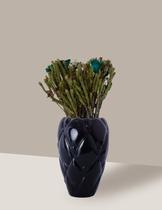 Vaso Cachepô de Cerâmica para Flores e Buquê Preto