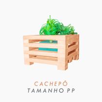 Vaso cachepô de madeira maciça ripado para flores tamanho pp (22 x 22cm) - não acompanha a flor