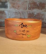 VASO cachepô decorativo em cerâmica para plantas, com mensagem AFETIVA.