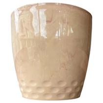 Vaso Cachepô Diamond de Plástico N.3 - BEGE TRAVERTINO