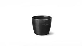 Vaso Cachepô Elegance Redondo Mini Preto Onix