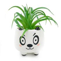 Vaso Cachepô Em Cerâmica Panda - Branco Pequeno Md2 - L3 Store