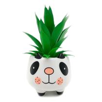 Vaso Cachepô Em Cerâmica Panda - Branco Pequeno Md3 - L3 Store