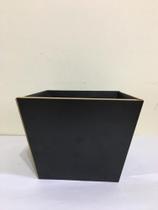 Vaso cachepo em madeira MDF preto 13x17cm