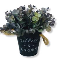 Vaso Cachepô Flowers Garden + Planta Artificial Vaso Cachepô Flowers Garden + Planta Artificial