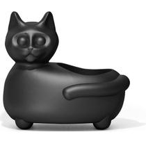 Vaso Cachepo Mascote Gato 30CM Preto
