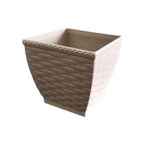 Vaso Cachepô Rattan Mini Quadrado 350ml - 8cm x 8cm