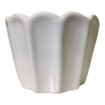 Vaso cachepo sion branco brilho esmaltado 13cmx18xm ceramica erica