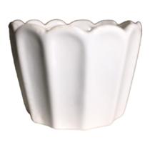 Vaso cachepo sion branco brilho esmaltado Tamanho 13cmx18xm ceramica erica