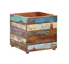 Vaso Cachepot 30 x 30 cm Madeira Demolição com Pátina Vaso Cachepot 30 x 30 cm Madeira Demolição com Pátina