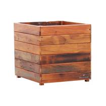 Vaso Cachepot 50 x 50 cm Madeira Maciça Natural