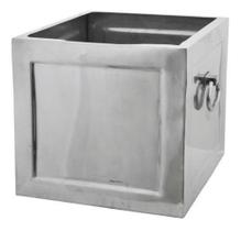 Vaso Cachepot Aluminio c Alças Design Quadrado Luxo Vaso Cachepot Aluminio c Alças Design Quadrado Luxo