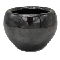 Vaso Cachepot Bola 1 Rodio Negro