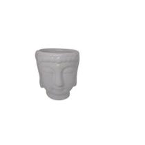 Vaso Cachepot Buda Branco 9x8cm - Apeximp