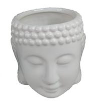Vaso / Cachepot Buda Zen De Cerâmica Decorativo - Vasinho Branco