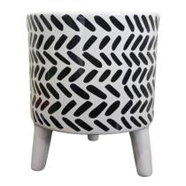 Vaso Cachepot C/Pés 13x13x15cm -Cerâmica