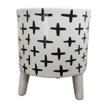 Vaso Cachepot C/Pés 13x13x15cm -Cerâmica