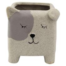 Vaso Cachepot cerâmica Dog 8,5 x 8,5 x 9,7 cm - Clink Vaso Cachepot cerâmica Dog 8,5 x 8,5 x 9,7 cm - Clink