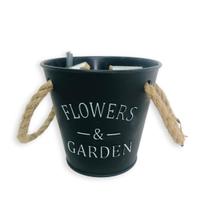 Vaso Cachepot com Alça em Corda Flowers & Garden