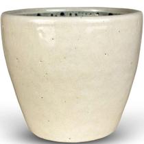 Vaso Cachepot de Cerâmica Esmaltada 16x14 Para Decoração
