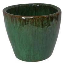 Vaso Cachepot De Cerâmica Para Decoração 14x12 - Verde Garden