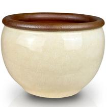 Vaso Cachepot de Mesa 18cm Cerâmica Esmaltada Para Decoração