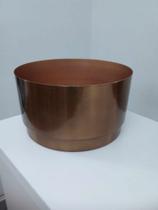Vaso Cachepot De Metal Redondo Inox Bronze Escovado 25 Cm Vaso Cachepot De Metal Redondo Inox Bronze Escovado 25 Cm