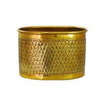 Vaso Cachepot Dourado alta Decoração Classica Luxo