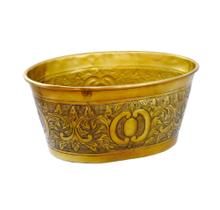 Vaso Cachepot Dourado Trabalhos Classicos Alta Decoração