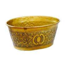 Vaso Cachepot Dourado Trabalhos Classicos Decoração Luxo