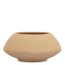 VASO CACHEPOT EM CERAMICA BEGE MART 11,5x24cm