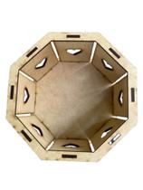 Vaso Cachepot em mdf cru decoração centro de mesa Desmontado