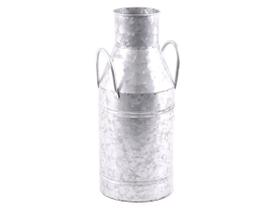 Vaso cachepot em metal galvanizado rustico
