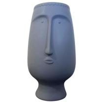 Vaso Cachepot Faces Cerâmica 21x12x11cm. - FARTEX