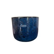 Vaso cachepot m azul ceramica