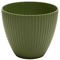 Vaso Cachepot Para Flor Médio Névoa Verde Plástico Lyor Jardim Plantas