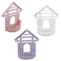 Vaso Cachepot Parede Suculenta Casinha 22X20X6,5Cm Plastico - Fu Xing