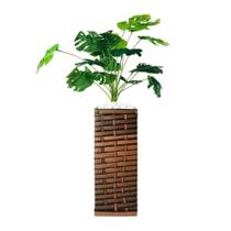 Vaso Cachepot Trançado Médio Marrom