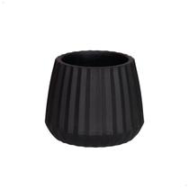 Vaso Cachepot Wave 15cm Antidengue decoração Preto