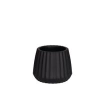 Vaso Cachepot Wave 15cm Preto
