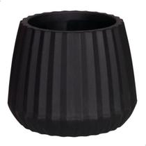 Vaso Cachepot Wave 19cm Antidengue decoração Preto